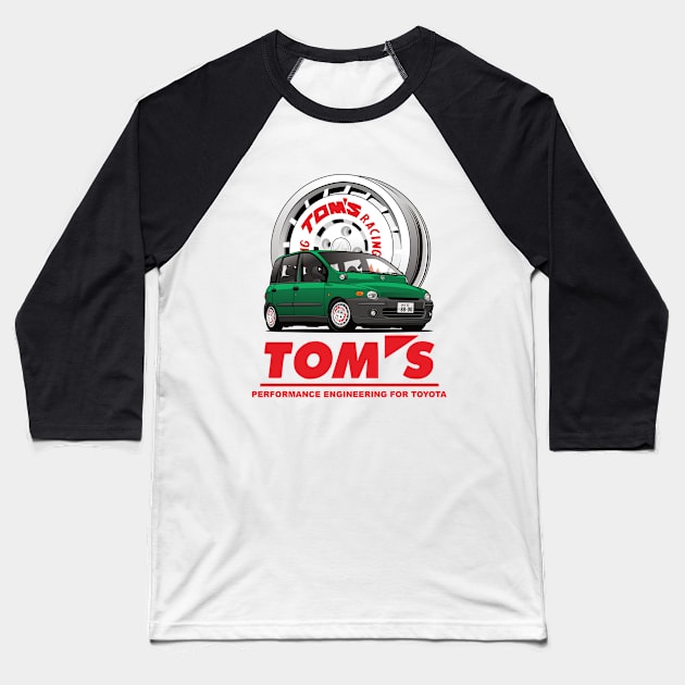 FIAT Multipla TOM'S (green version) Baseball T-Shirt by 8800ag